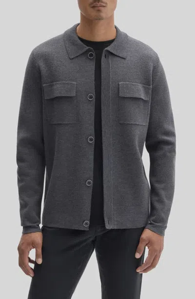 Robert Barakett Crafton Merino Wool Cardigan In Gold