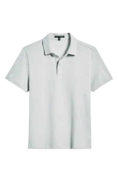 Robert Barakett Creston Micropattern Jacquard Polo In Pearl