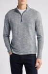 Robert Barakett Crestwood Half Zip Pullover In Grey/navy