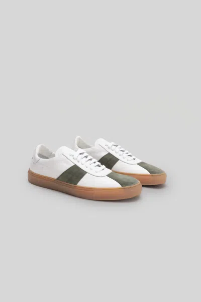 Robert Barakett Dalton Stripe Sneaker In Balsam Green