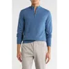 Robert Barakett Daniel Half Zip Pullover Sweater In Blue