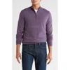Robert Barakett Daniel Half Zip Pullover Sweater In Purple