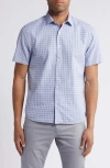 Robert Barakett Dearborn Short Sleeve Button-up Shirt In Blue