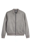 Robert Barakett Degas Faux Suede Knit Bomber Jacket In Gold