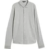 Robert Barakett Dobston Cotton Blend Button-up Shirt In Light Grey