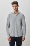 Robert Barakett Dobston Knit Shirt In Light Grey
