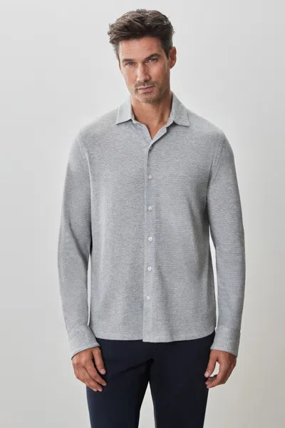 Robert Barakett Dobston Knit Shirt In Light Grey