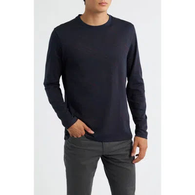 Robert Barakett Domenico Long Sleeve Cotton Blend T-shirt In Blue