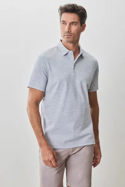 Robert Barakett Duke Short Sleeve Polo In Light Grey