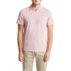 Robert Barakett Farnsworth Short Sleeve V-neck Piqué Polo In Pink