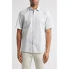 Robert Barakett Fendlake Short Sleeve Woven Button-up Shirt In Gray