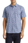 ROBERT BARAKETT ROBERT BARAKETT FERN LEAF PRINT SHORT SLEEVE BUTTON-UP SHIRT