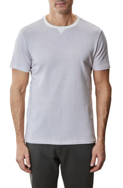 Robert Barakett Fitch Feeder Stripe Rib Trim T-shirt In Lavender