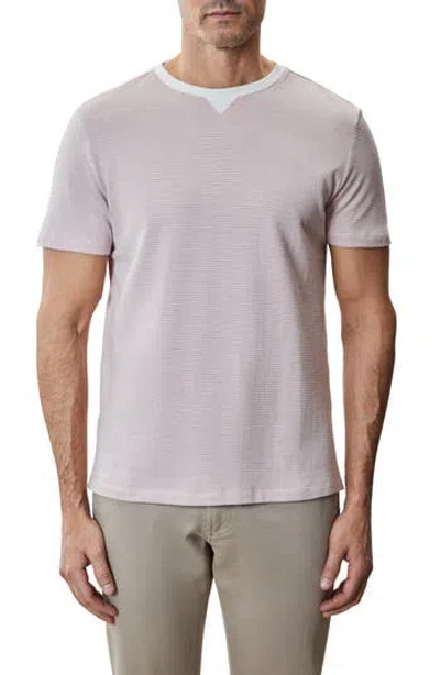Robert Barakett Fitch Feeder Stripe Rib Trim T-shirt In Neutral