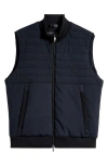 Robert Barakett Fremantle Quilted Corduroy Vest In Black