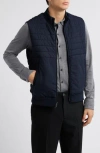 Robert Barakett Fremantle Quilted Corduroy Vest In Navy