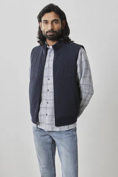 Robert Barakett Fremantle Quilted Vest In Blue