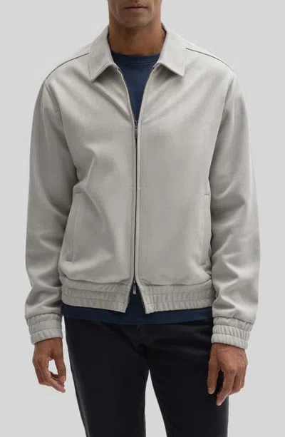 Robert Barakett Gareth Cropped Zip Jacket In Griffin Grey