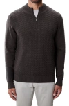Robert Barakett Gellar Half Zip Sweater In Brown