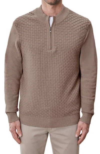 Robert Barakett Gellar Half Zip Sweater In Neutral
