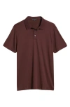 Robert Barakett Georgia Pima Cotton Polo In Deep Bordeaux