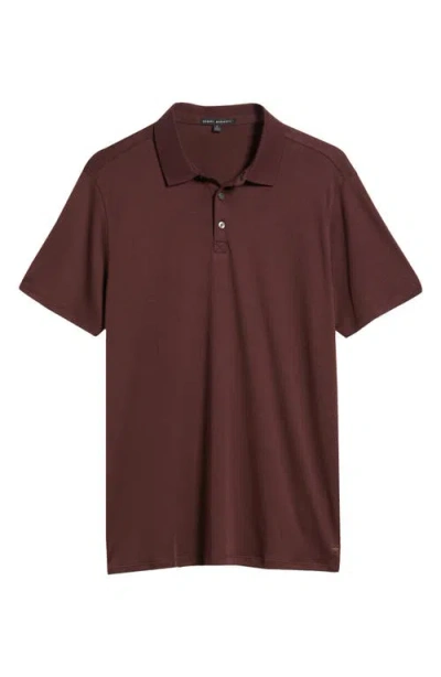Robert Barakett Georgia Pima Cotton Polo In Deep Bordeaux