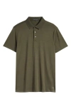 Robert Barakett Georgia Pima Cotton Polo In Olive