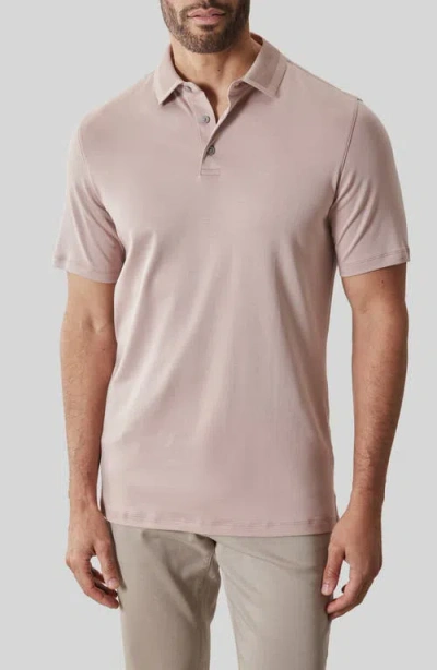 Robert Barakett Georgia Pima Cotton Polo In Pink