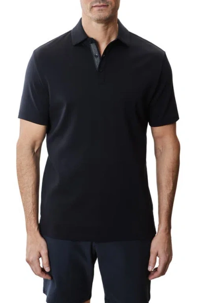 Robert Barakett Georgia Short Sleeve Pima Cotton Polo In Black