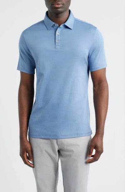 Robert Barakett Georgia Short Sleeve Pima Cotton Polo In Blue