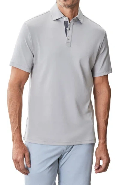 Robert Barakett Georgia Short Sleeve Pima Cotton Polo In Chalk