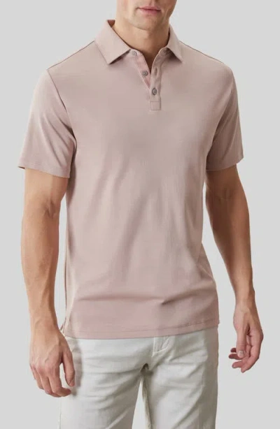 Robert Barakett Georgia Short Sleeve Pima Cotton Polo In Neutral