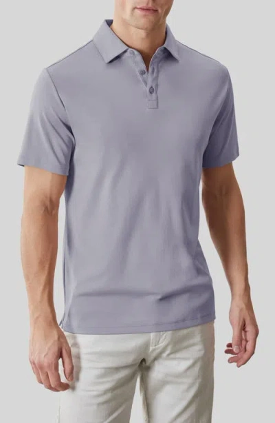Robert Barakett Georgia Short Sleeve Pima Cotton Polo In Purple