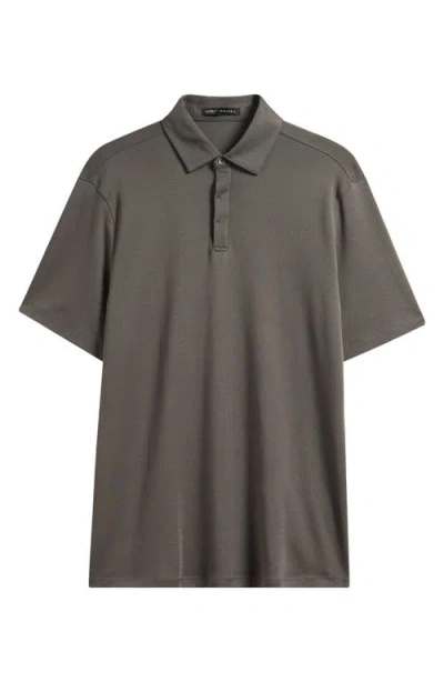 Robert Barakett Georgia Solid Pima Cotton Polo In Brown