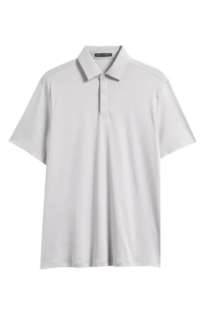 Robert Barakett Georgia Solid Pima Cotton Polo In Gray