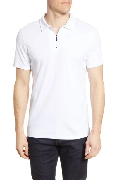 Robert Barakett Georgia Zip Polo In White