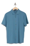 Robert Barakett Glensea Short Sleeve Button-up Knit Shirt