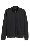 Robert Barakett Halton Melangé Stretch Full Zip Jacket In Black