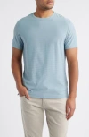 Robert Barakett Hickman Feeder Stripe T-shirt In Soft Teal