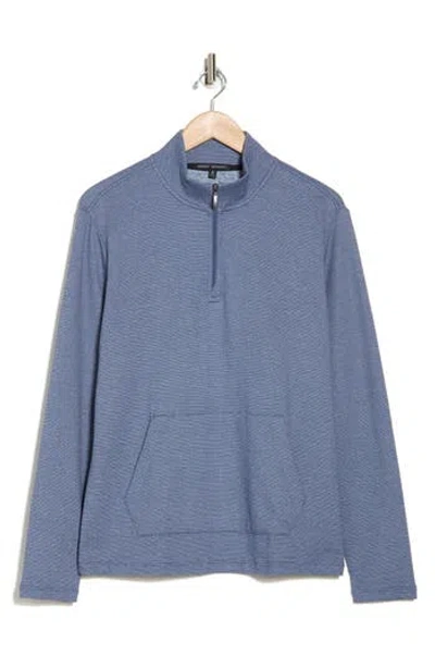 Robert Barakett Hobart Half Zip Pullover In Vintage Blue