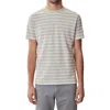 Robert Barakett Hockney Stripe Short Sleeve Crewneck T-shirt In Tan