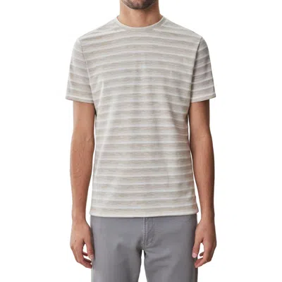 Robert Barakett Hockney Stripe Short Sleeve Crewneck T-shirt In Tan