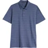 Robert Barakett Homebrook Stripe Cotton Blend Polo In Blue