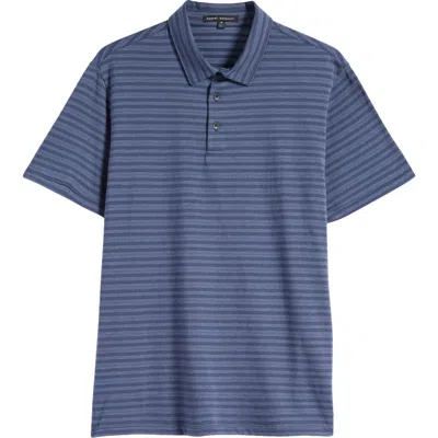 Robert Barakett Homebrook Stripe Cotton Blend Polo In Blue