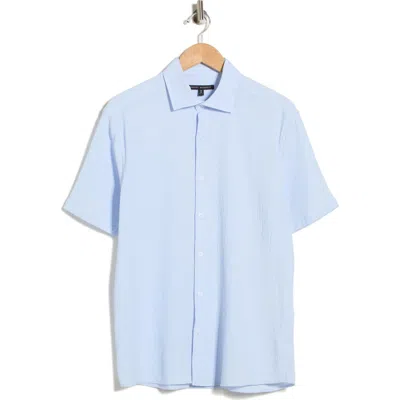 Robert Barakett Homer Short Sleeve Button-up Shirt In Blue