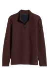 Robert Barakett Inman Half Zip Pullover Sweatshirt In Dark Red