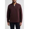 Robert Barakett Inman Half Zip Pullover Sweatshirt In Red