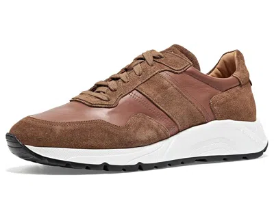 Robert Barakett Jackson Leather Jogger Men's Dress Flat Shoes Cognac: 12 M In Brown