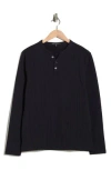 Robert Barakett Jeffrey Y-neck Henley Top In Blue