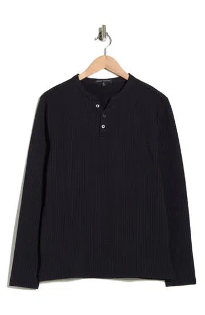 Robert Barakett Jeffrey Y-neck Henley Top In Blue